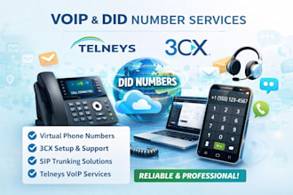voip 3cx ringcentra vicidial asterisk did number siptrunk telnyx call queue