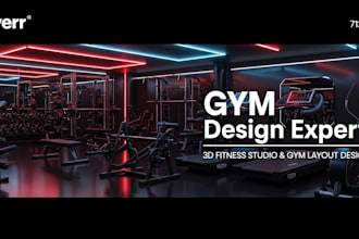 design a modern gym interior and fitness space concept