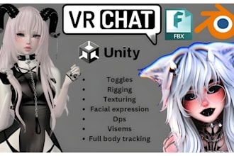 create custom vrchat avatar commission, anime vrc avatar and 3d nsfw