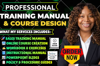 design sales training program, training manual, workbook, and policy guides