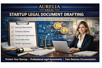 prepare startup document, bylaw, assignment agreement, convertible note, vendor