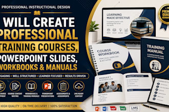 create professional online course workbook manual powerpoint