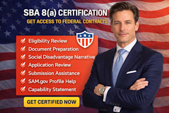 help you get sba certification, mbe, 8a, mbe, wbe, sam gov, uei, bid proposal