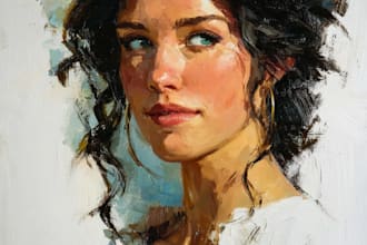 oil painting portrait and illustrations