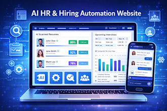 develop saas ai HR management web with hiring, ai screening and team automation