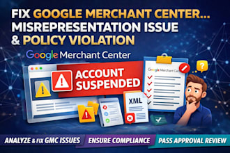 fix google merchant center misrepresentation issue, policy violation setup gmc