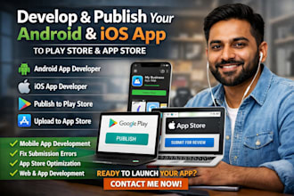build and upload ios android app to app store and play store