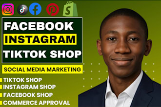setup tiktok shop, facebook shop, instagram shop, shopify dropshipping marketing