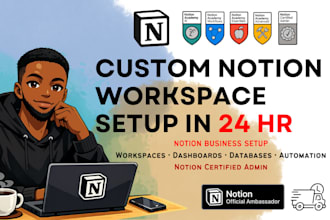 notion workspace notion dashboard notion expert notion template setup in 24 hour