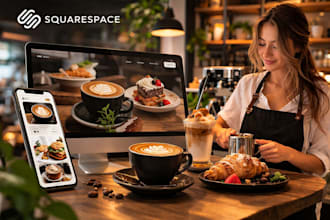 design squarespace cafe website coffee shop website food brand website