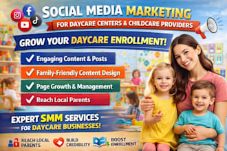 be your daycare childcare preschool social media marketing manager