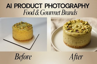 create professional ai product photos for food and gourmet brands