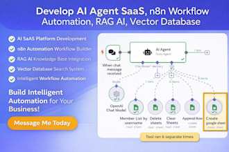 develop ai agent saas n8n workflow automation rag vector database