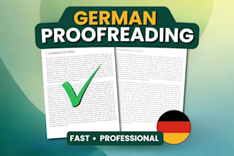 proofread your german texts professionally
