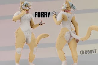 make custom 3d vrchat avatar anime avatar furry model vrc furry avatar nsfw