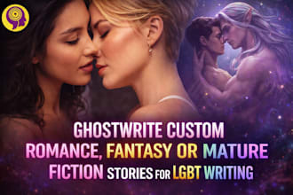 ghostwrite custom romance, fantasy or mature fiction stories for lgbt writing