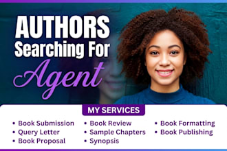 submit your book to active literary agents, write query letter and book proposal