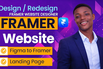 design a framer website and  framer landing page