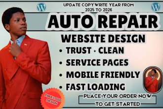 auto repair website, mechanic website design, auto service website