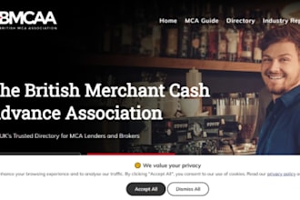 design wix squarespace mca lender website business funding loan application web