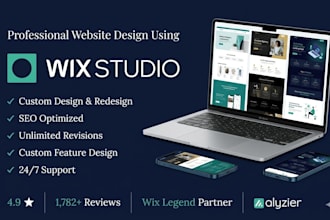 design and transfer wix studio website, wix website redesign, wix, wix studio