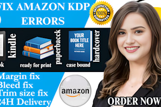 fix your amazon KDP book formatting errors and make it ready for publish,