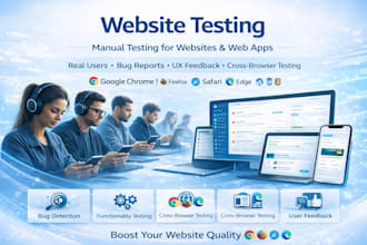 do website QA usability testing, website review testing, website pentration test