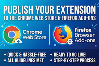 help you publish your extension on chrome web store and firefox addons