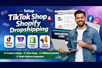 setup tiktok shop and connect shopify store for dropshipping sales