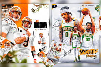 design a professional advertising sports flyer or poster