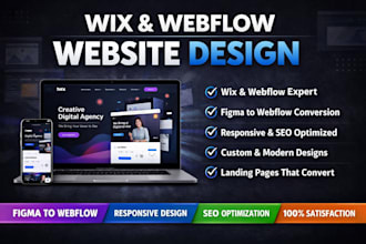 design stunning wix website webflow websites and landing pages figma to webflow