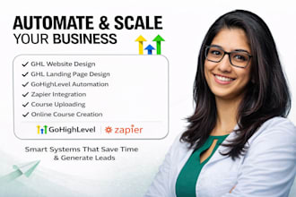 ghl website design landing page course setup zapier integration ghl automation
