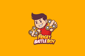 create professional on fleek logo for fidget battle boy
