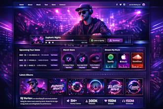 design bandzoogle website music website band website dj artist merch website epk