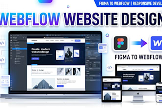 design a modern webflow website figma to webflow webflow landing page