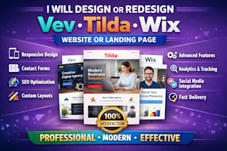 design or redesign vev tilda and wix website or landing page