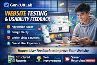 test your website and provide detailed usability feedback
