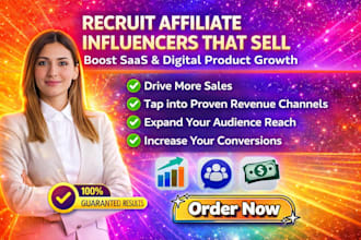 recruit affiliates and influencers for your saas or affiliate program
