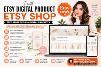 etsy digital product etsy shop etsy store setup planner etsy digital products