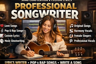 be your songwriter and write your songs lyrics and melody