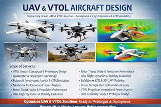 vtol aircraft design, quadcopter, hexacopter design, rotorcraft cfd analysis