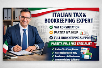 be your italian tax and commercialista for bookkeeping and vat in italy