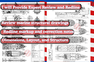 provide expert review and redline for marine structural drawings