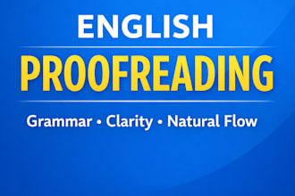 proofread and correct your english text manually
