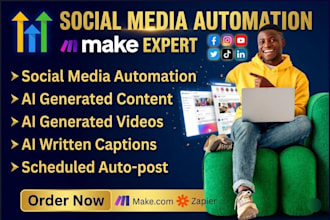 make com social media automation ai chatbot whatsapp make com made com make com