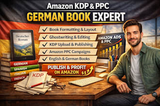 manage amazon PPC and KDP ads for german books