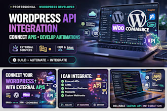 develop wordpress api integration or webhook