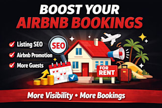 promote and advertise your airbnb listing, vrbo, with SEO to boost bookings