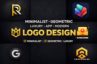design minimalist vector geometric app lego branding luxury logo design