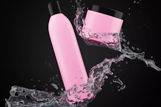photorealistic 3d modeling and cosmetic product rendering for beauty